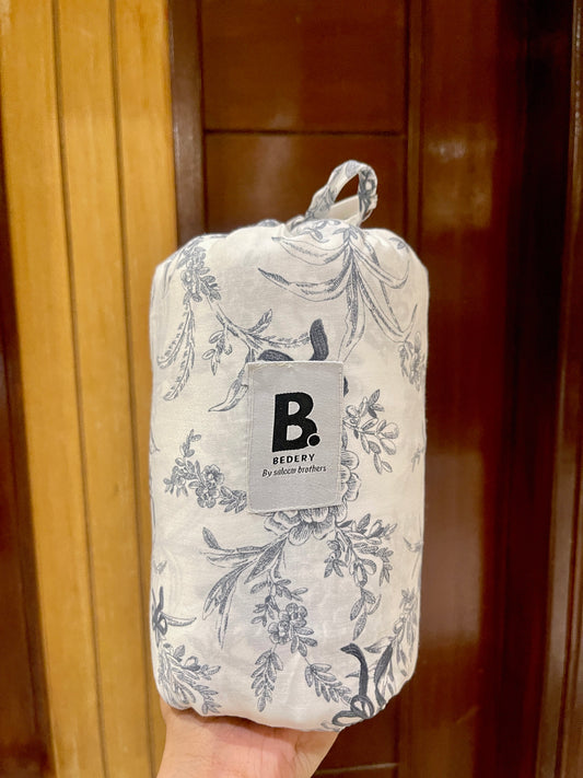 Grey Toile Satin