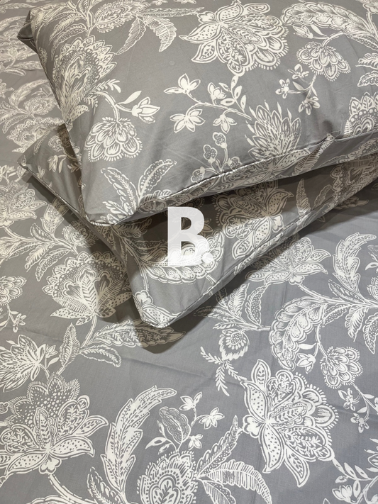 Slate Flora Percale