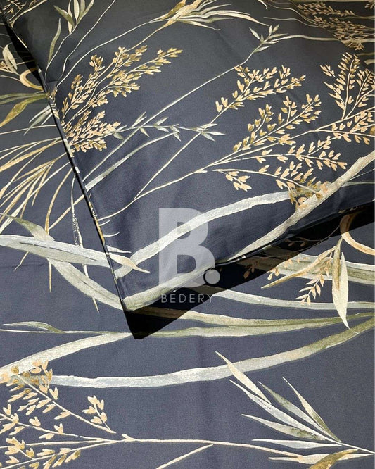 Charcoal Harvest Percale Cotton Bedsheet