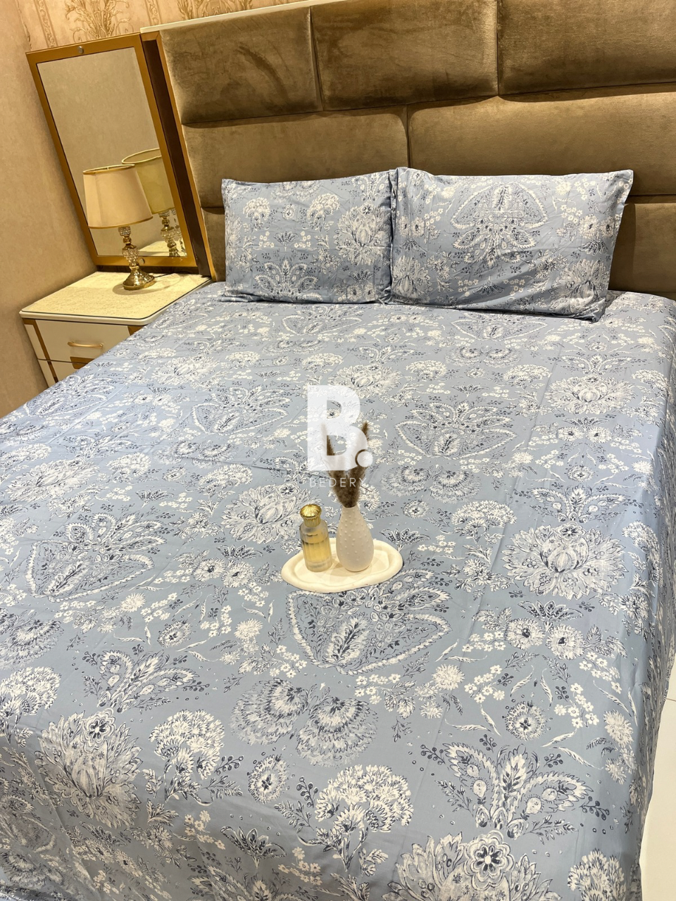 Ice Paisley Satin
