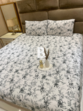 Monochrome Floral Satin