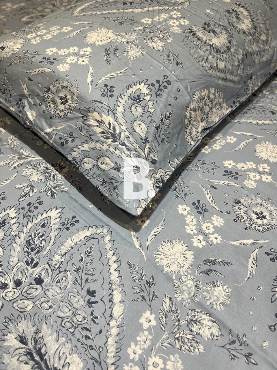 Ice Paisley Satin