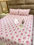 Pink Floral Satin
