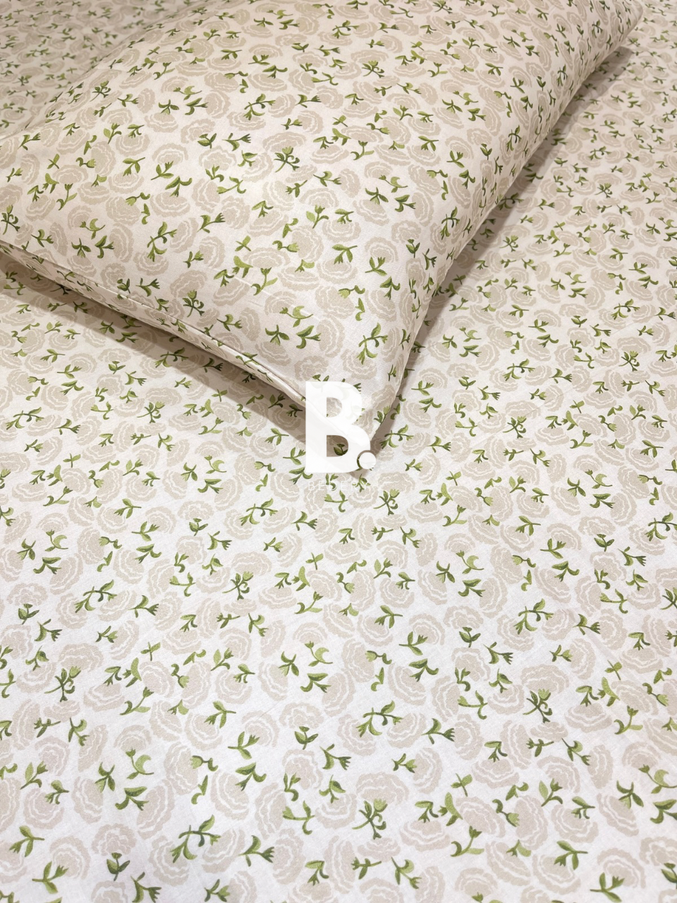 Cream Dainty Floral Satin