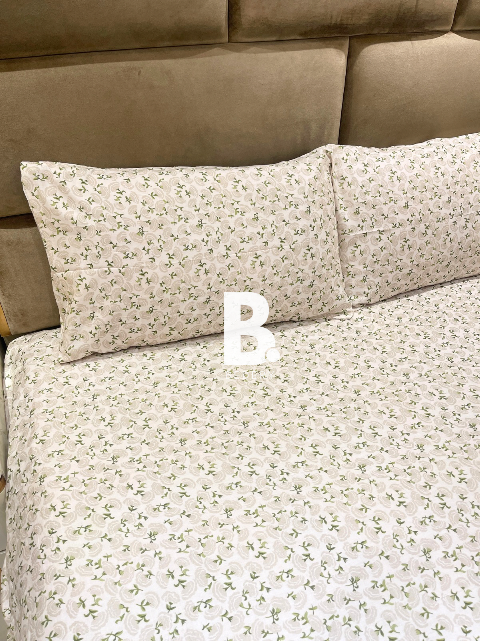 Cream Dainty Floral Satin