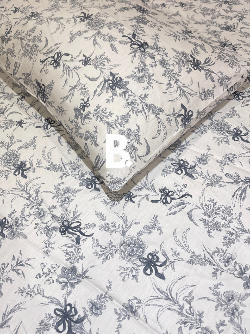 Grey Toile Satin