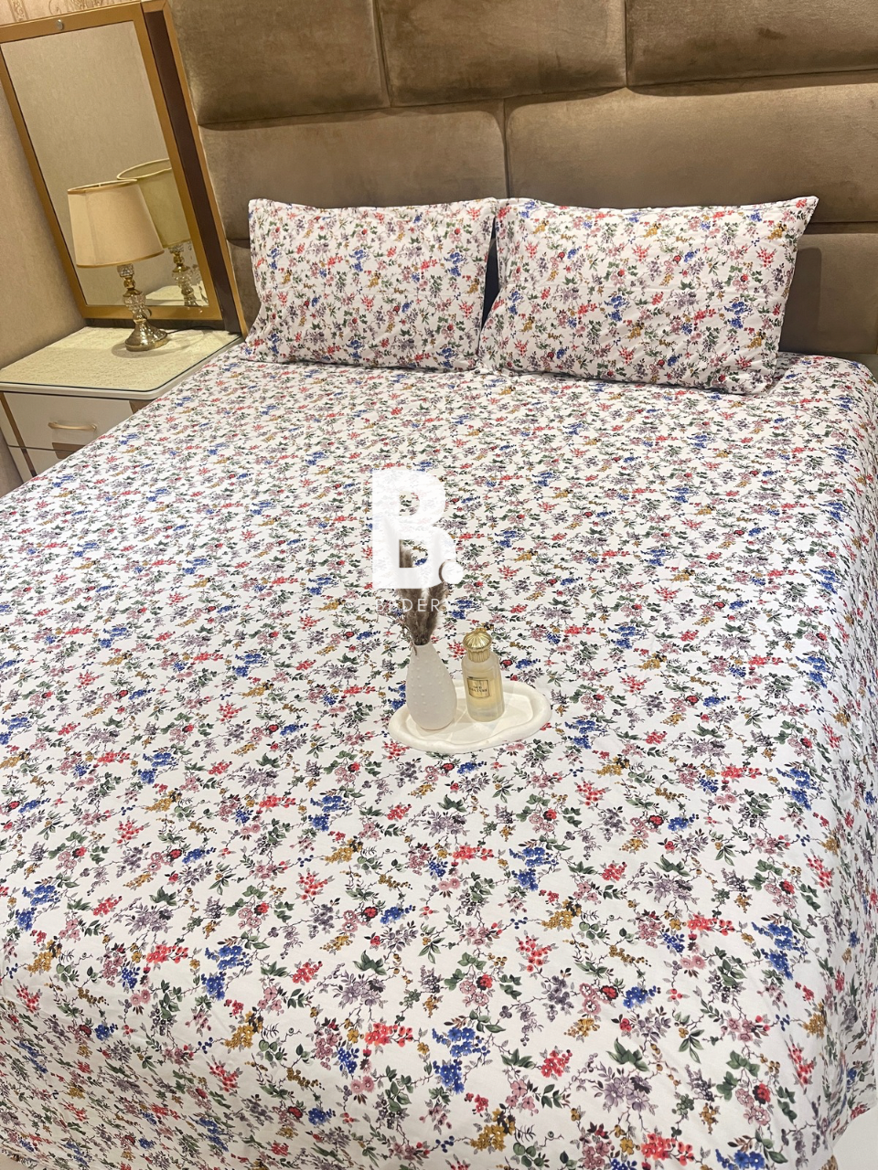 Colorful Floral Satin