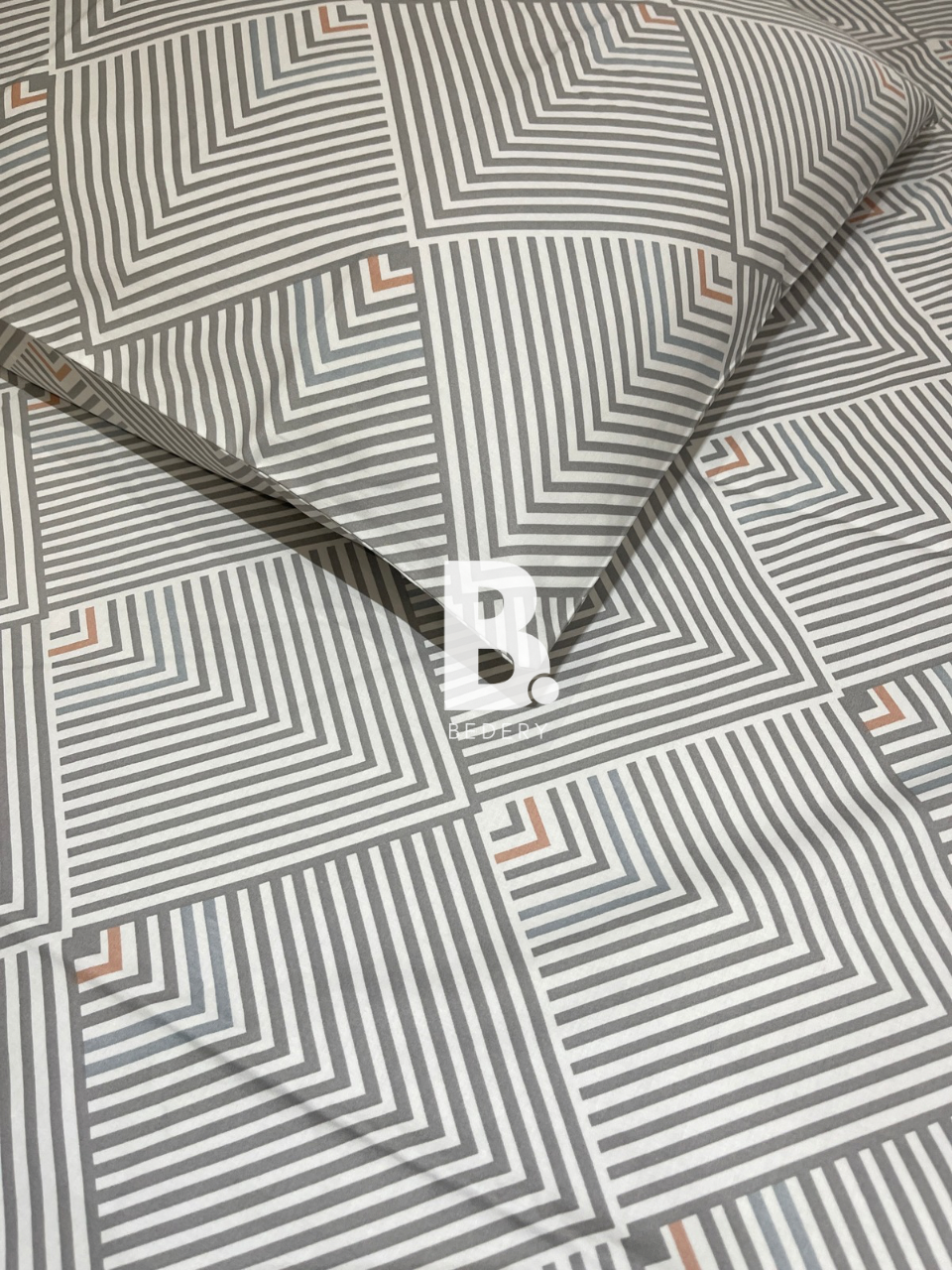 Platinum Geometric Satin