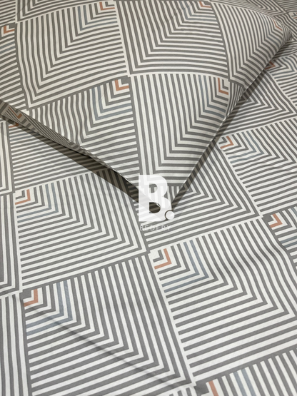 Platinum Geometric Satin