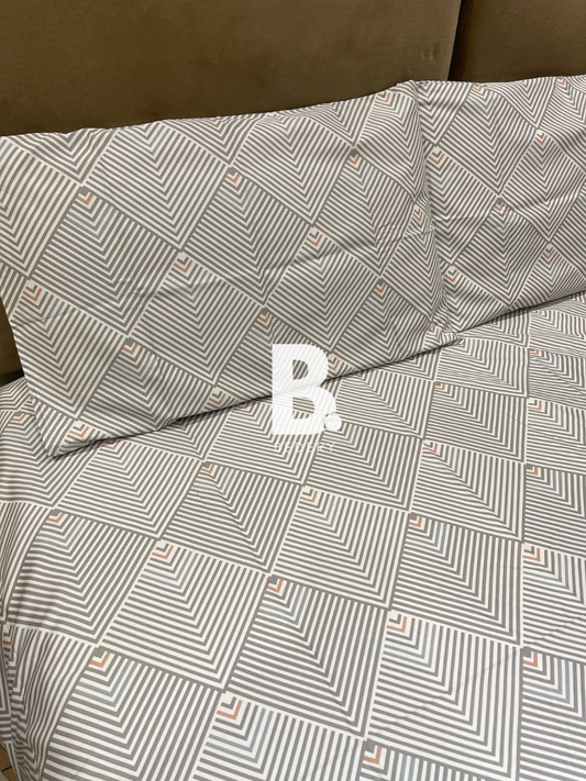 Platinum Geometric Satin