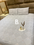Platinum Geometric Satin