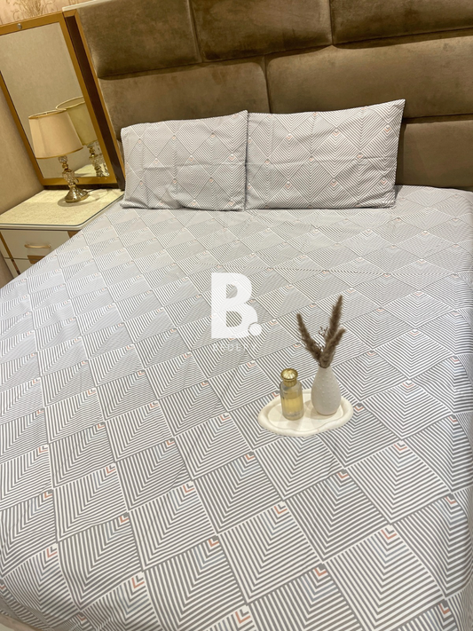 Platinum Geometric Satin