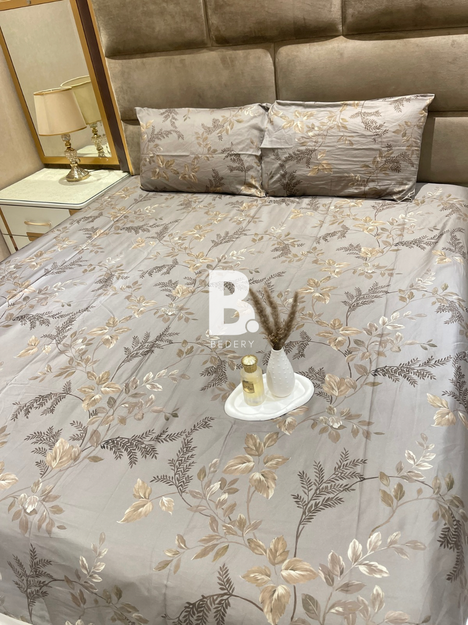 Taupe Vine Satin