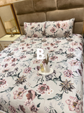 Mauve Floral Satin
