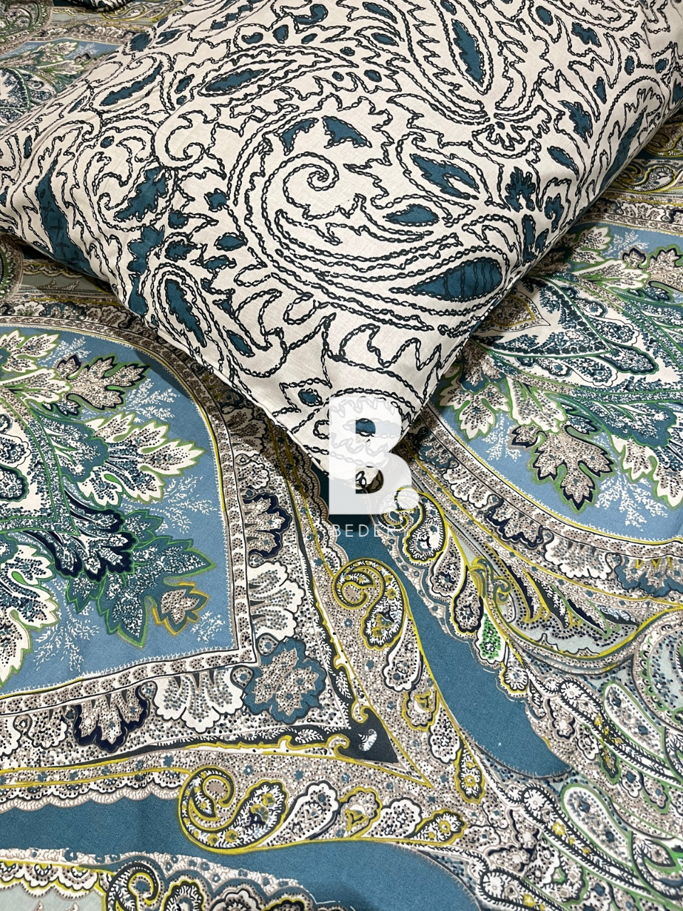 Teal Paisley