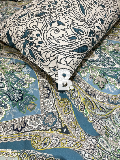 Teal Paisley