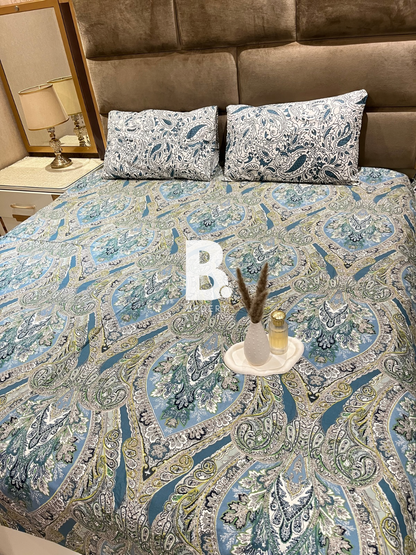 Teal Paisley