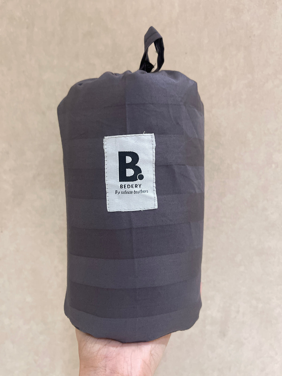 Charcoal Satin Stripe