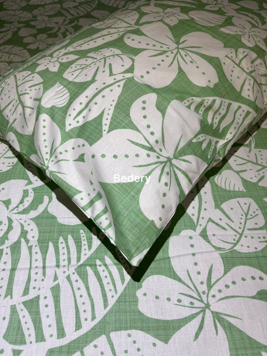 Emerald Leaves Percale Cotton Bedsheet