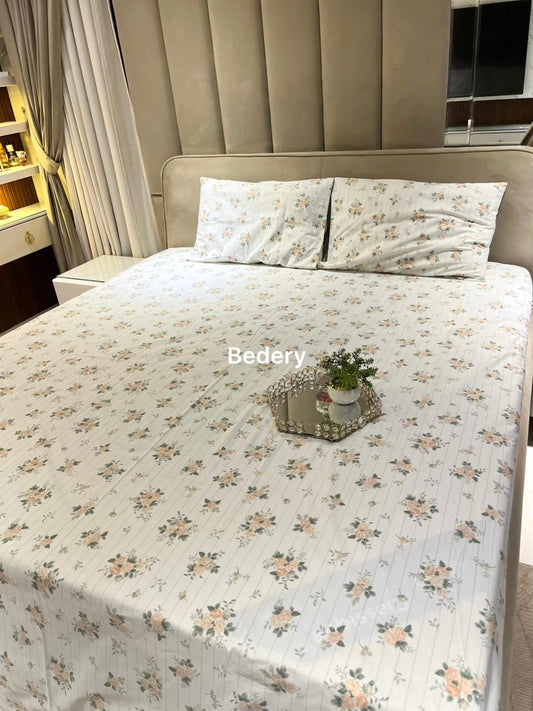 Floral Whisper Percale Cotton Bedsheet