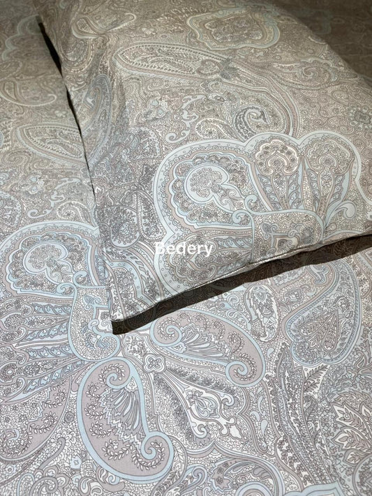 Grey Blossom Percale Cotton Bedsheet