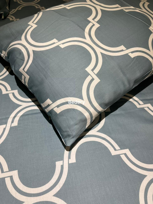 Skyline Geometric Satin Bedsheet