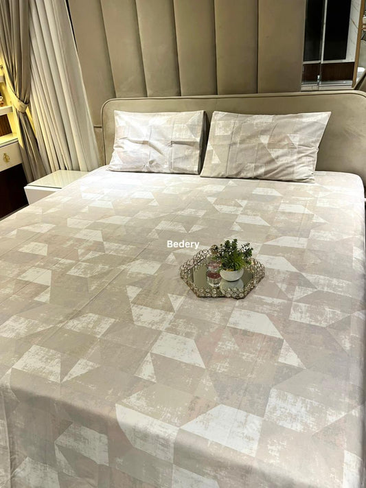 Cream Mirage Satin Bedsheet