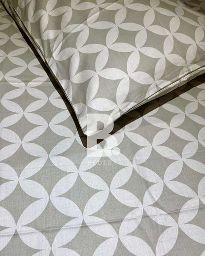 Grey Star Circle Bedsheet