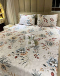 Soft Floral Cream Bedsheet