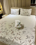 Calm Leaf White Bedsheet