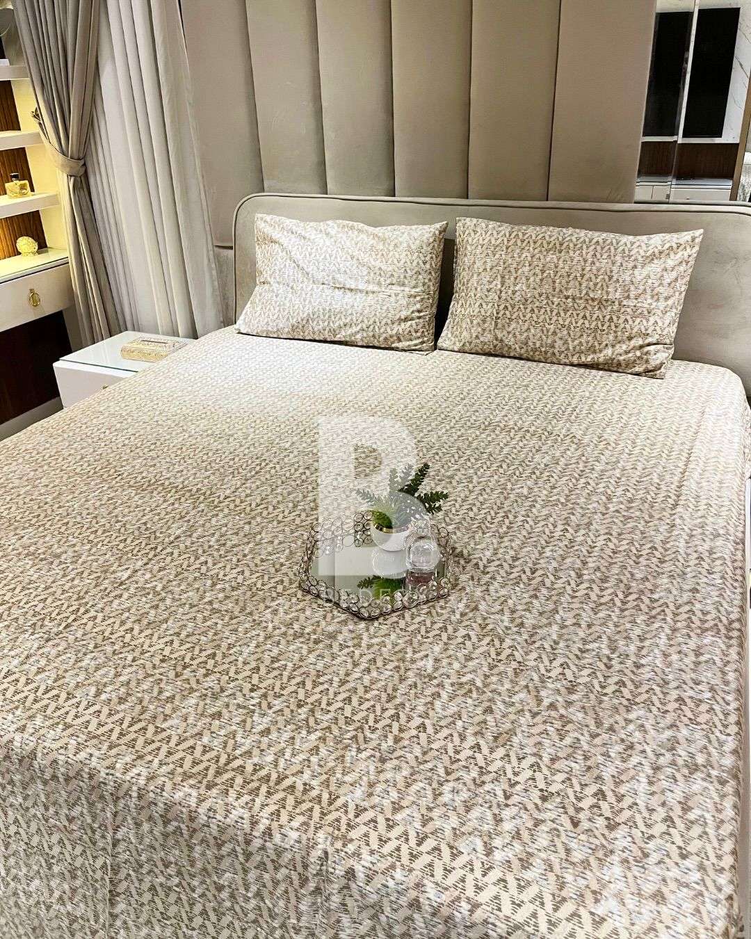 Sandstone Weave Satin Bedsheet