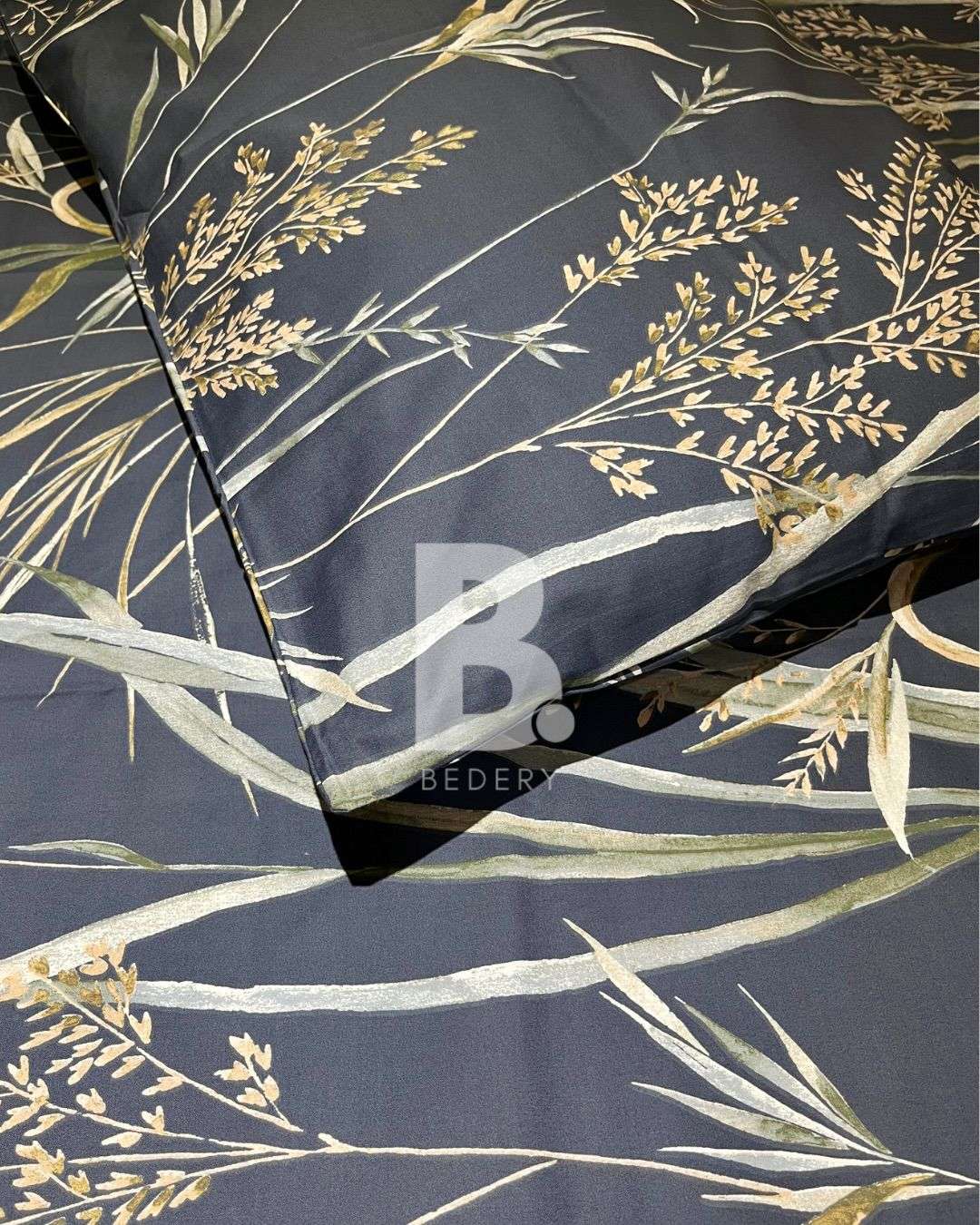 Charcoal Harvest Percale Cotton Bedsheet